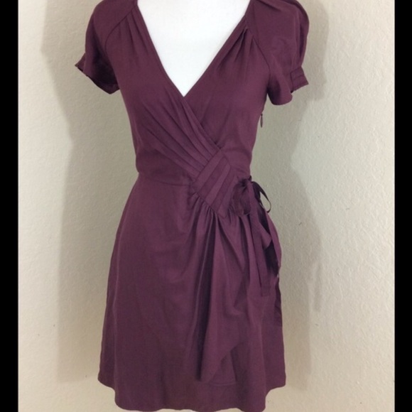 Juicy Couture Dresses & Skirts - Juicy couture plum maroon faux wrap dress sz 4